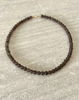 Collier quartz fumé
