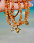 Collier aventurine orange étoile de mer