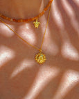 Collier aventurine orange tortue