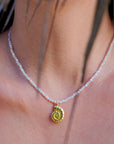 Collier nacre gold shell