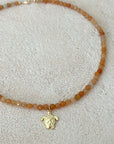 Collier aventurine orange tortue