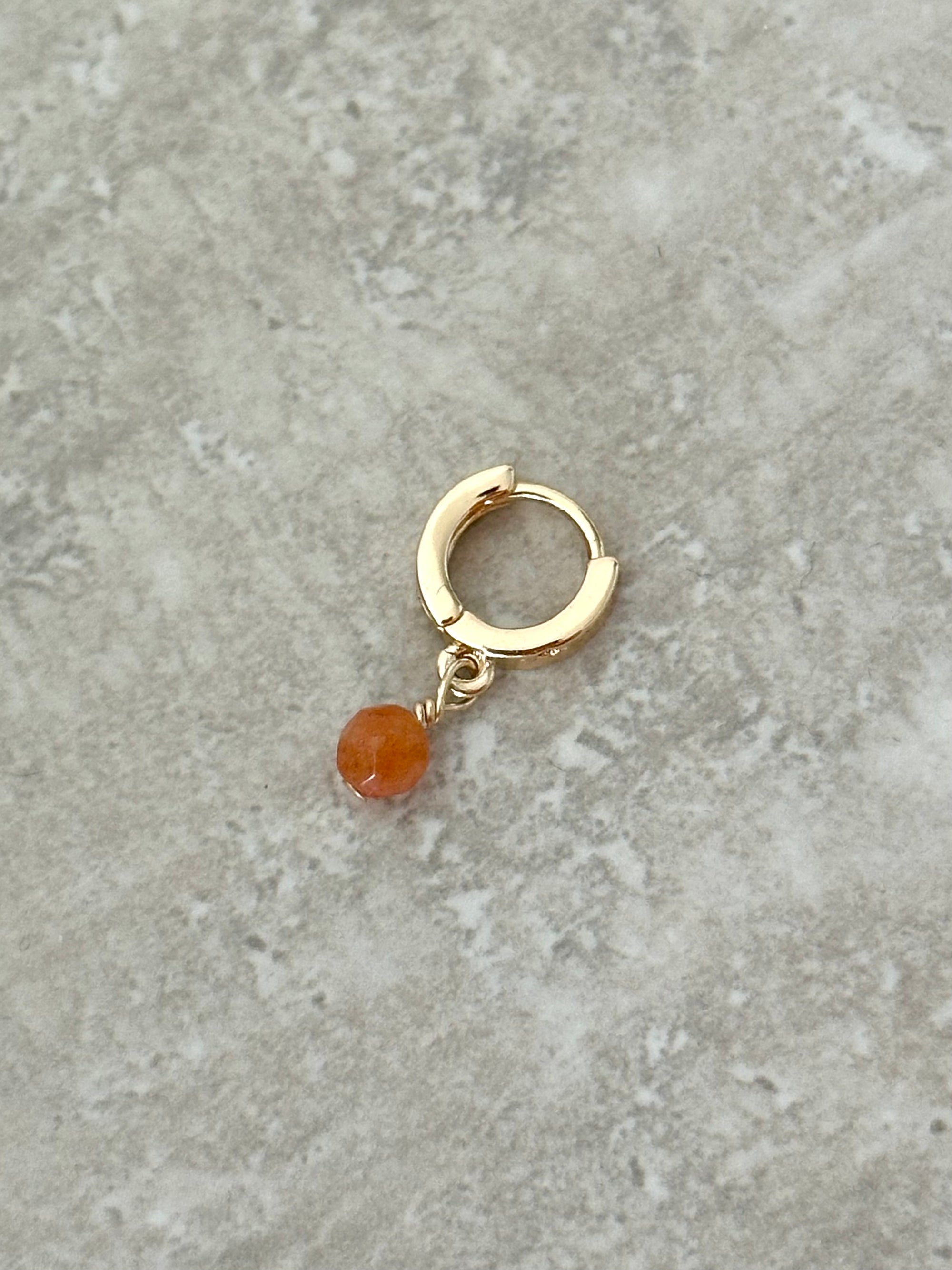 Mini créole aventurine orange