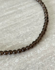 Collier quartz fumé