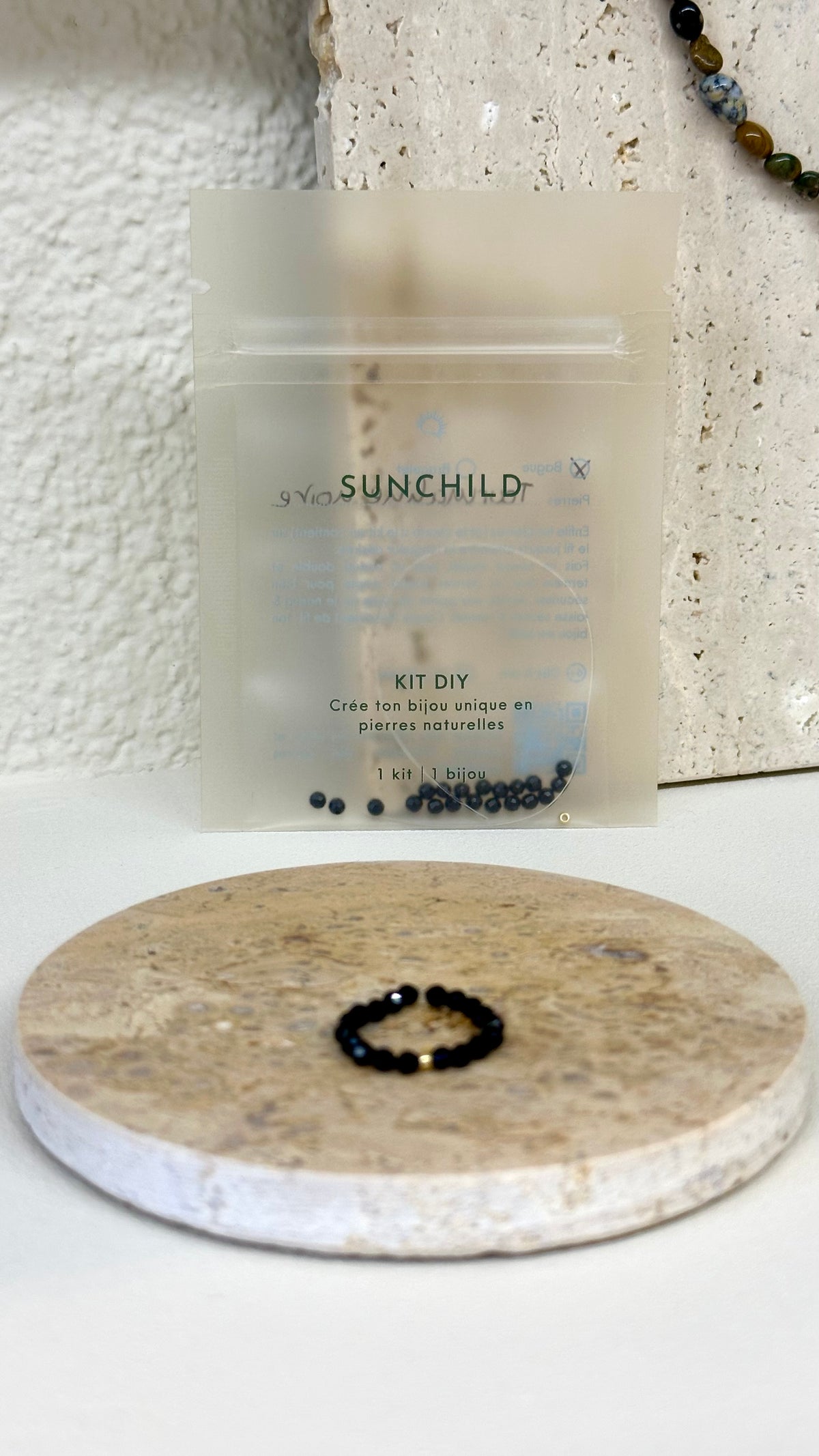Kit DIY bague tourmaline noire