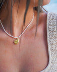 Collier nacre gold shell