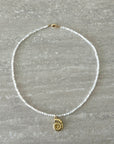 Collier nacre gold shell