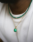 Collier chaîne malachite