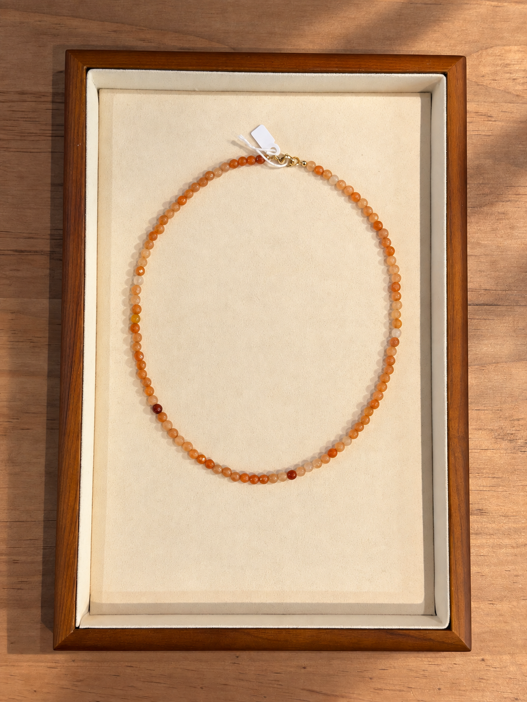 Collier en aventurine orange