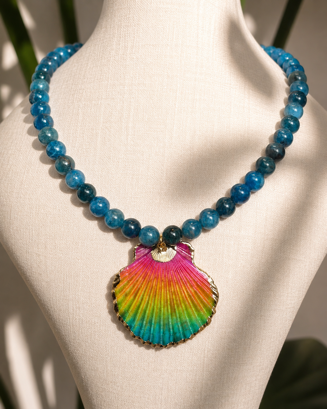 LE COLLIER APATITE BLEUE