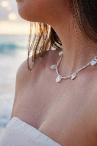 Collier gouttes de nacre