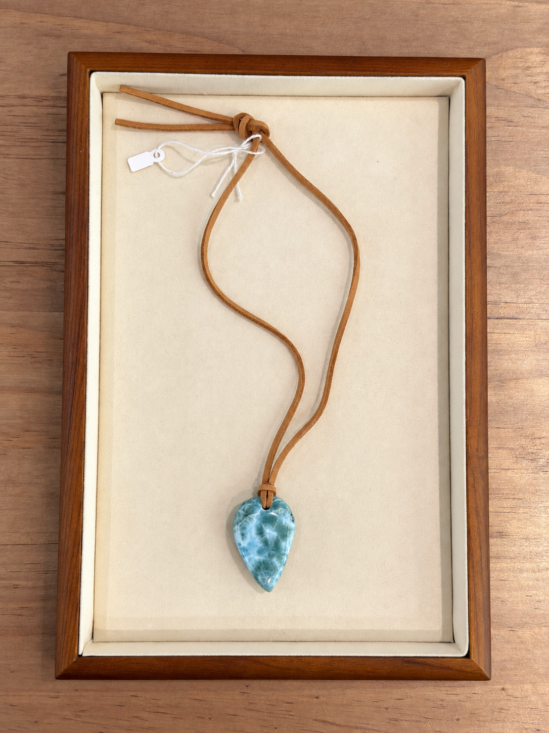 Collier cordon larimar