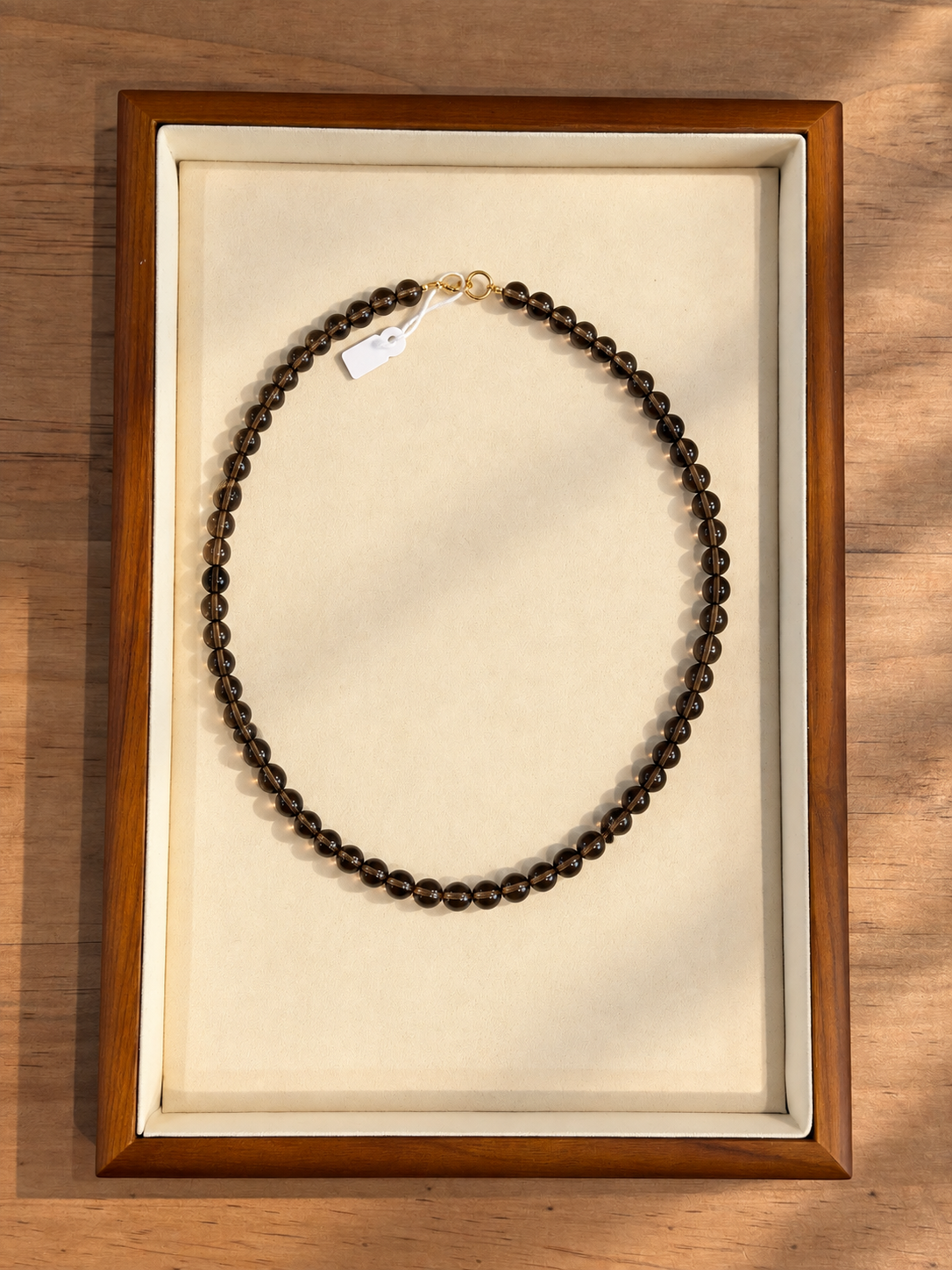 Collier en quartz fumé